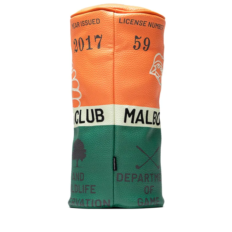 Malbon Golf Hunting License Driver Cover - Orange