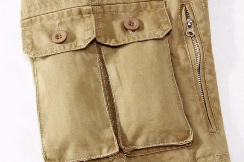 Men's Cotton Cargo Pants With Zipper