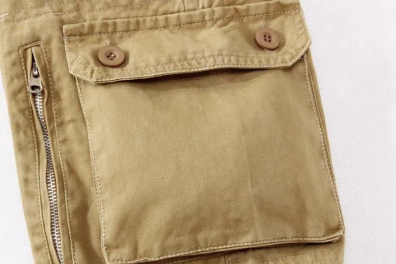 Men's Cotton Cargo Pants With Zipper