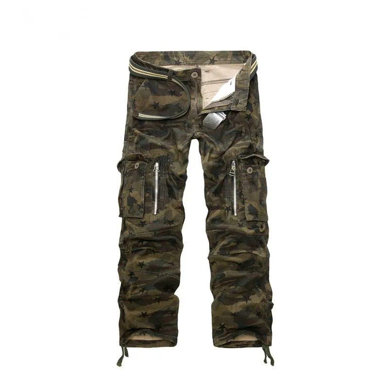 Men's Cotton Cargo Pants With Zipper