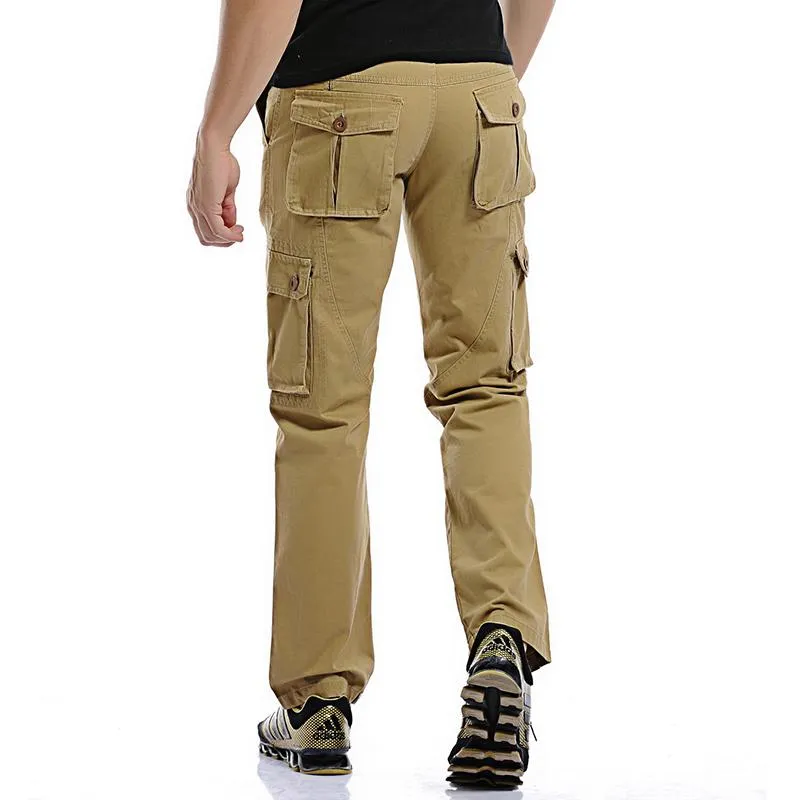 Men's Cotton Cargo Pants With Zipper