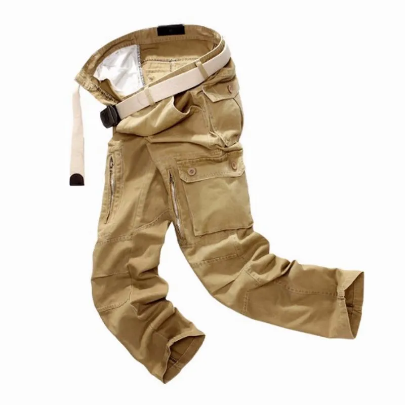 Men's Cotton Cargo Pants With Zipper