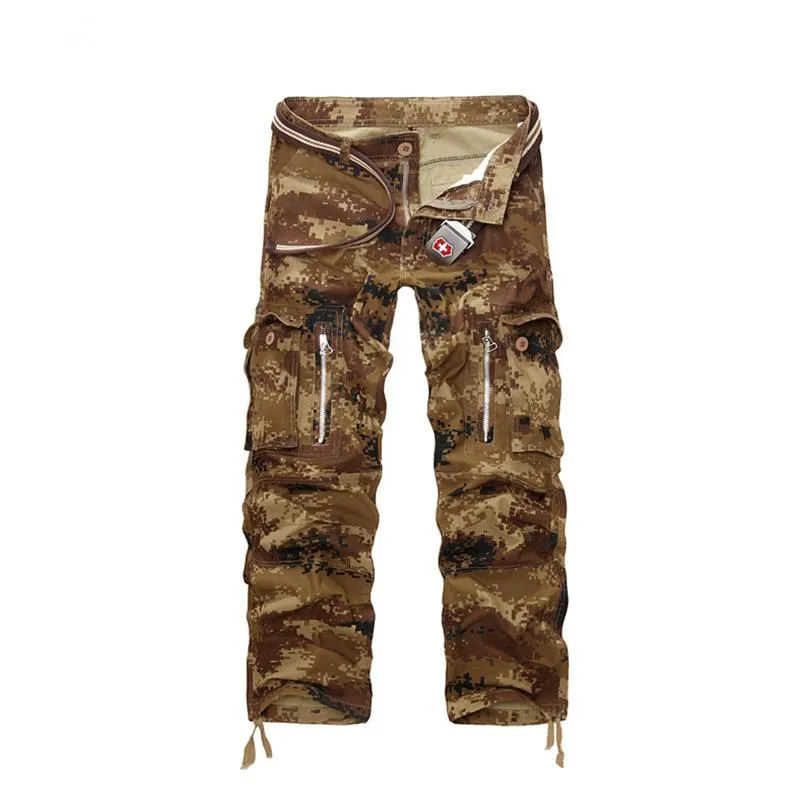 Men's Cotton Cargo Pants With Zipper