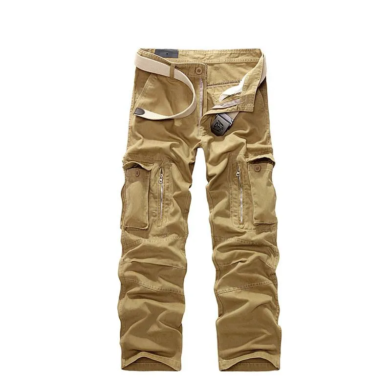 Men's Cotton Cargo Pants With Zipper