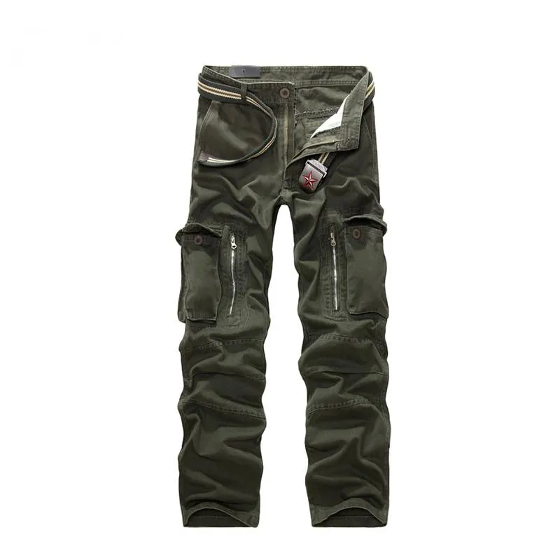 Men's Cotton Cargo Pants With Zipper