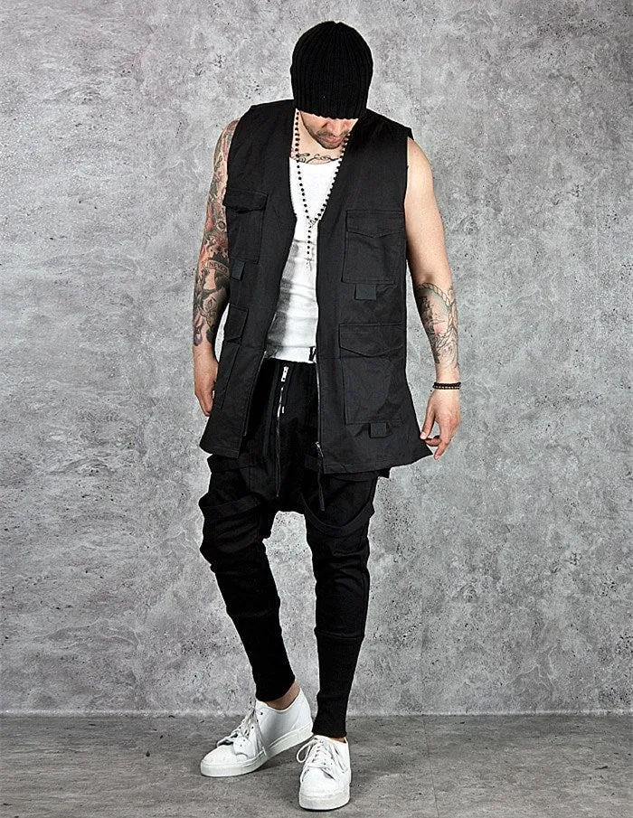 Men's Spring/Autumn Casual Cotton Slim Joggers With Lacing