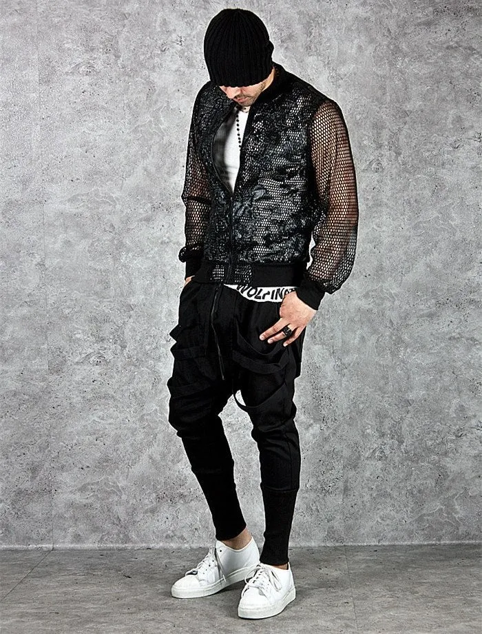 Men's Spring/Autumn Casual Cotton Slim Joggers With Lacing