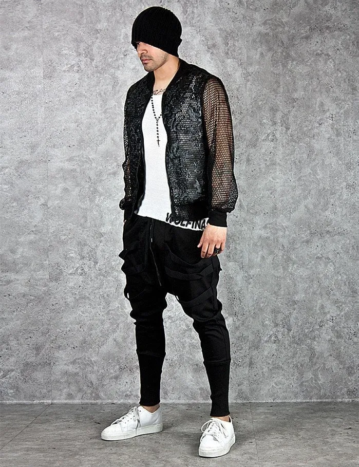Men's Spring/Autumn Casual Cotton Slim Joggers With Lacing