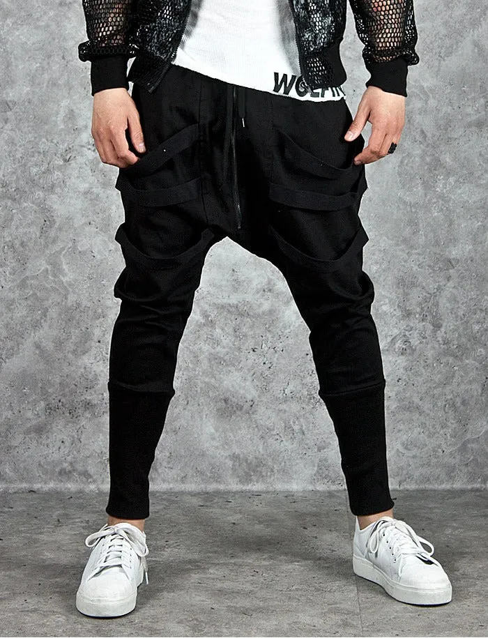 Men's Spring/Autumn Casual Cotton Slim Joggers With Lacing