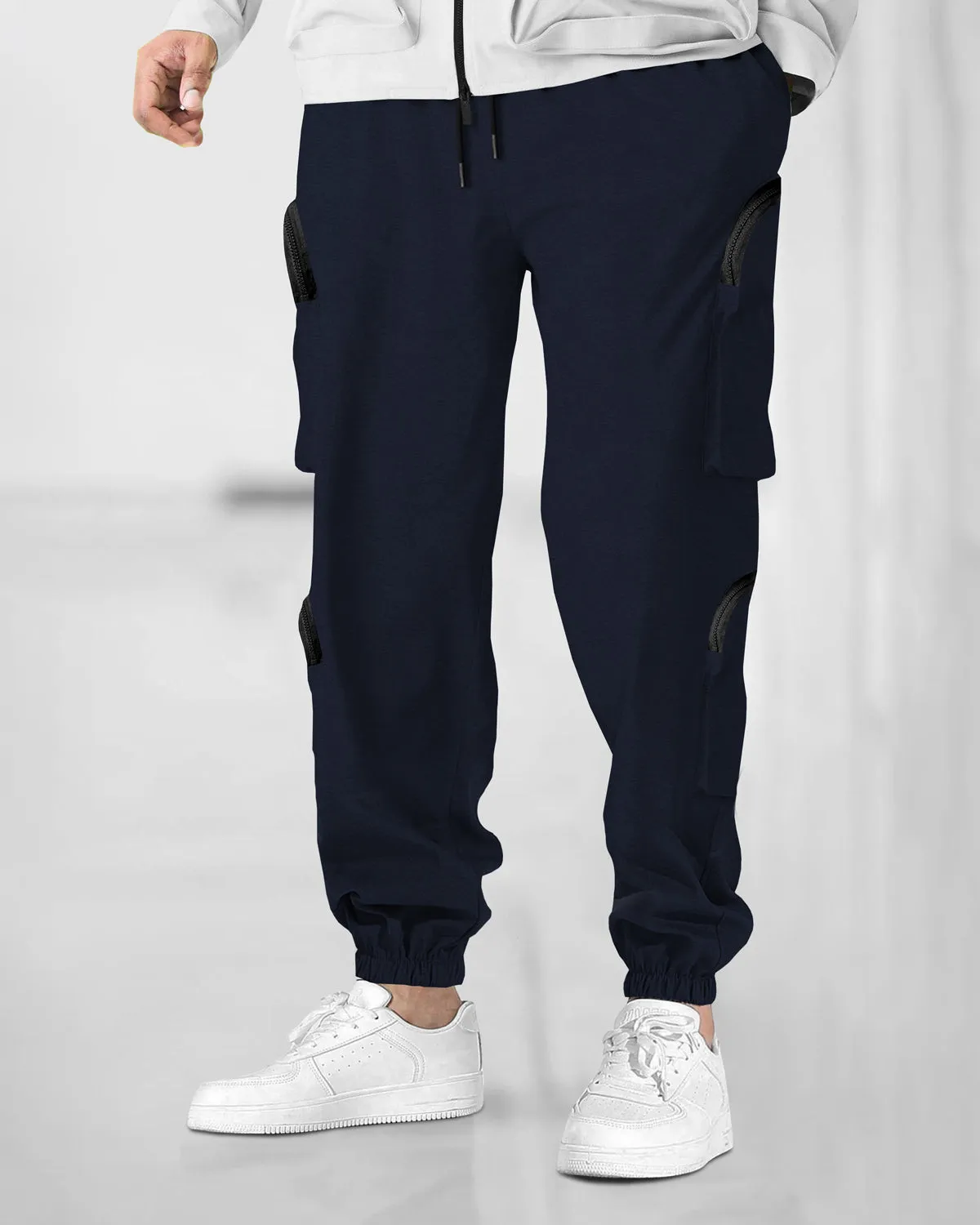 Navy Blue Multi Pockets Baggy fit oversized Cargo Joggers