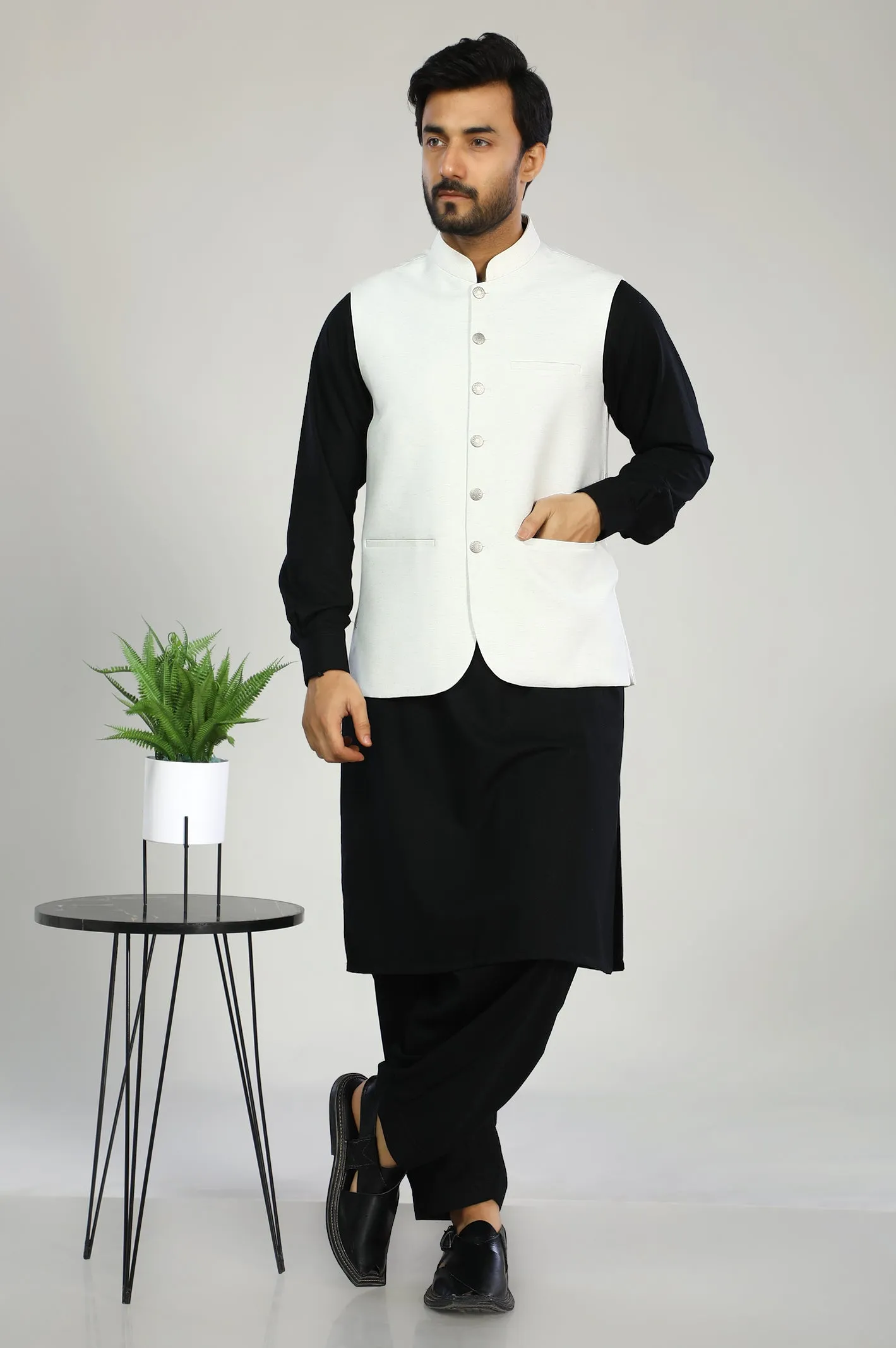 Off White Waist Coat