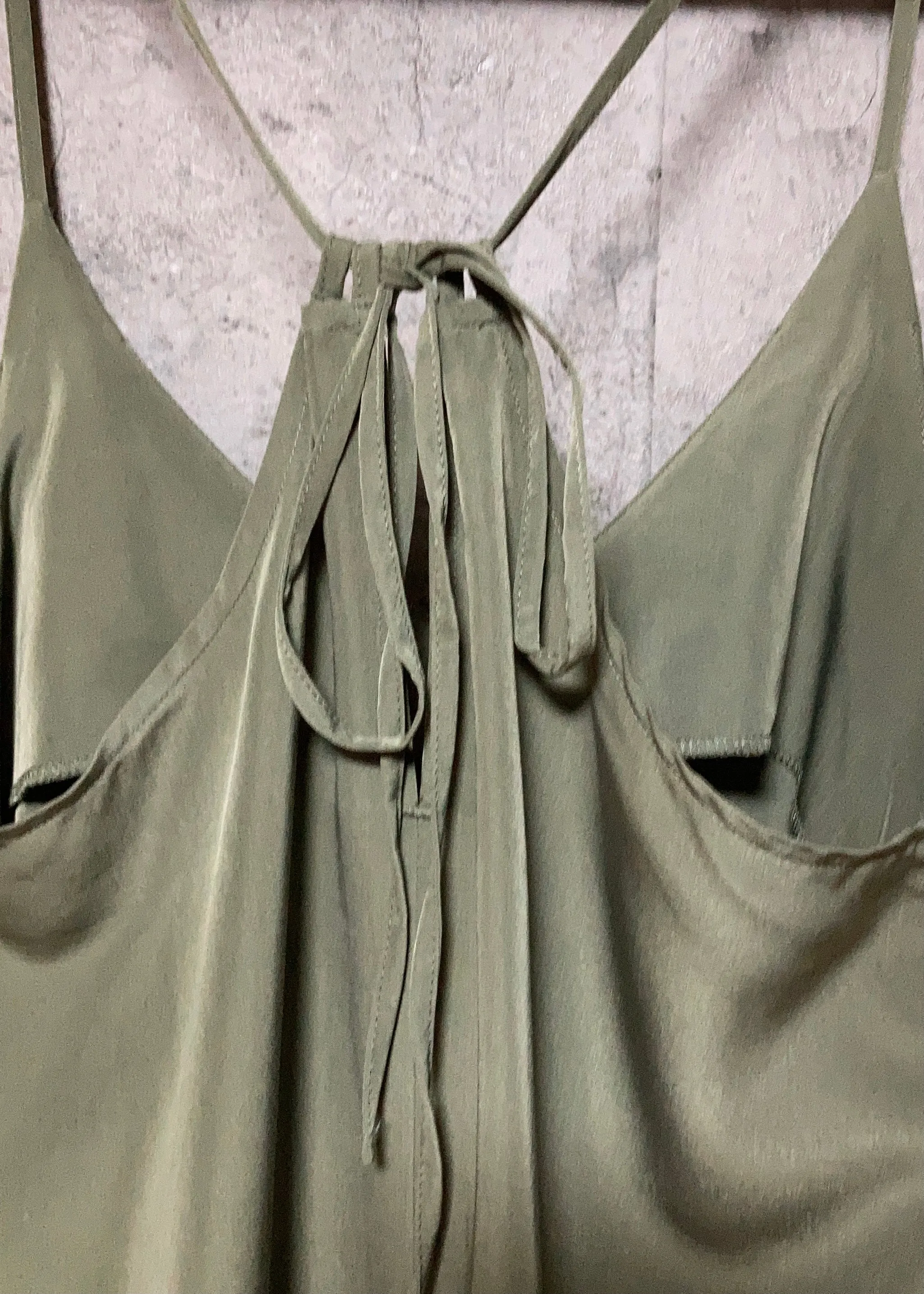 olive green slip dress