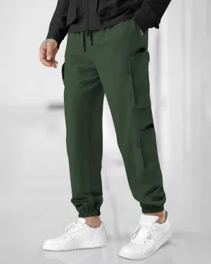 Olivegreen Multi Pockets Baggy fit oversized Cargo Joggers