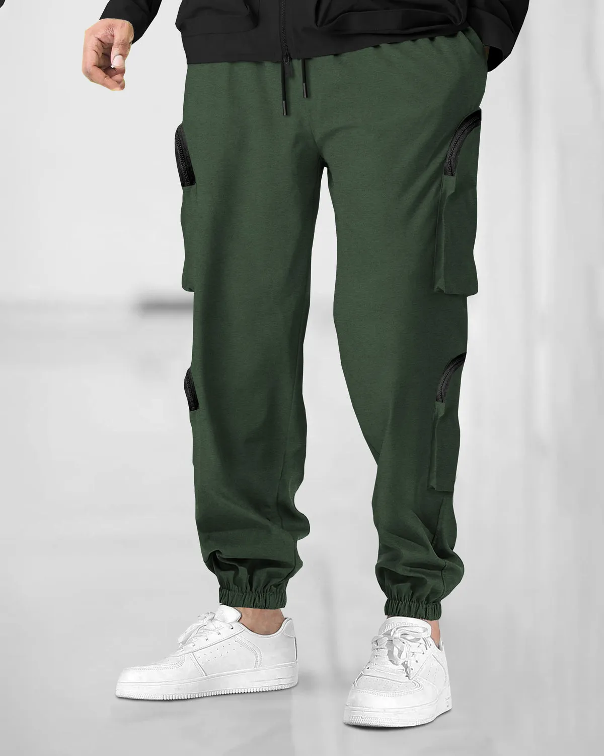 Olivegreen Multi Pockets Baggy fit oversized Cargo Joggers