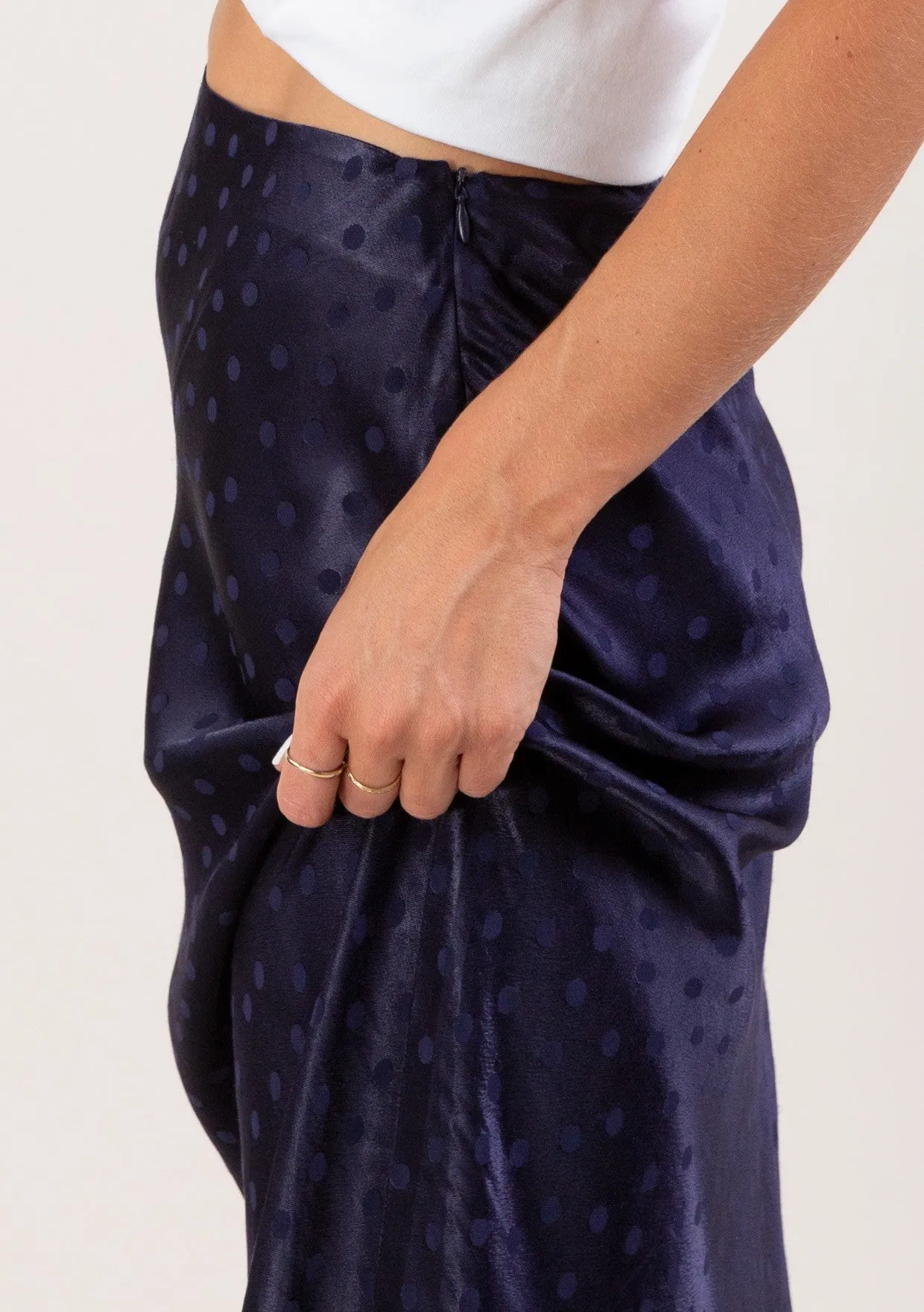 Polka Dot Midi Skirt