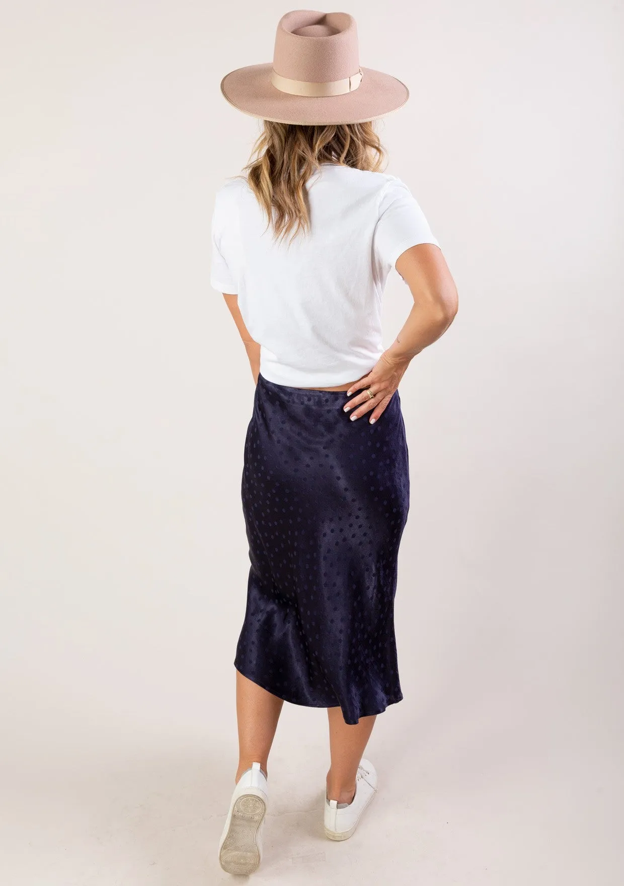 Polka Dot Midi Skirt