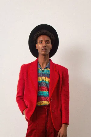 Red Wool Blazer
