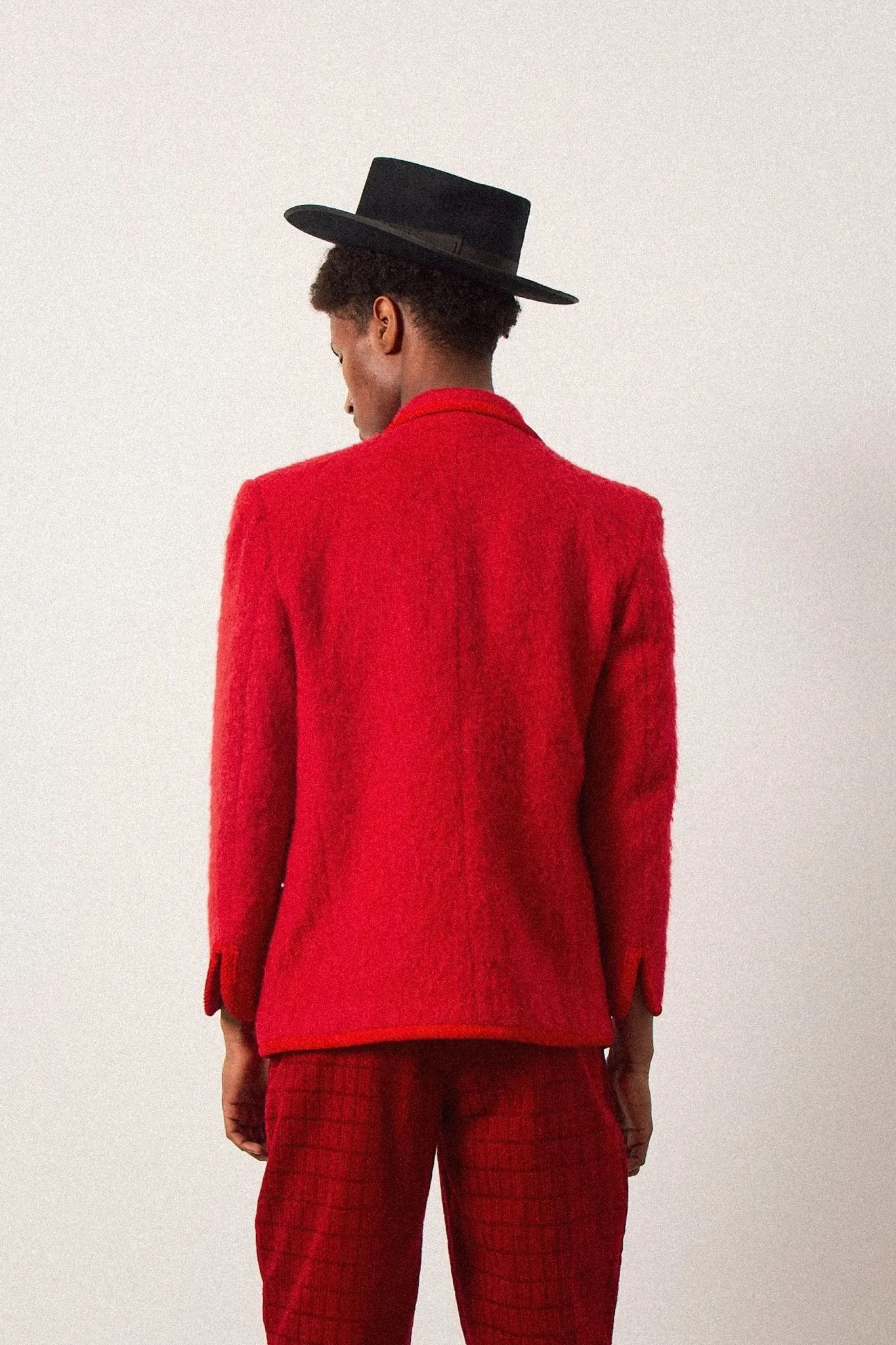 Red Wool Blazer