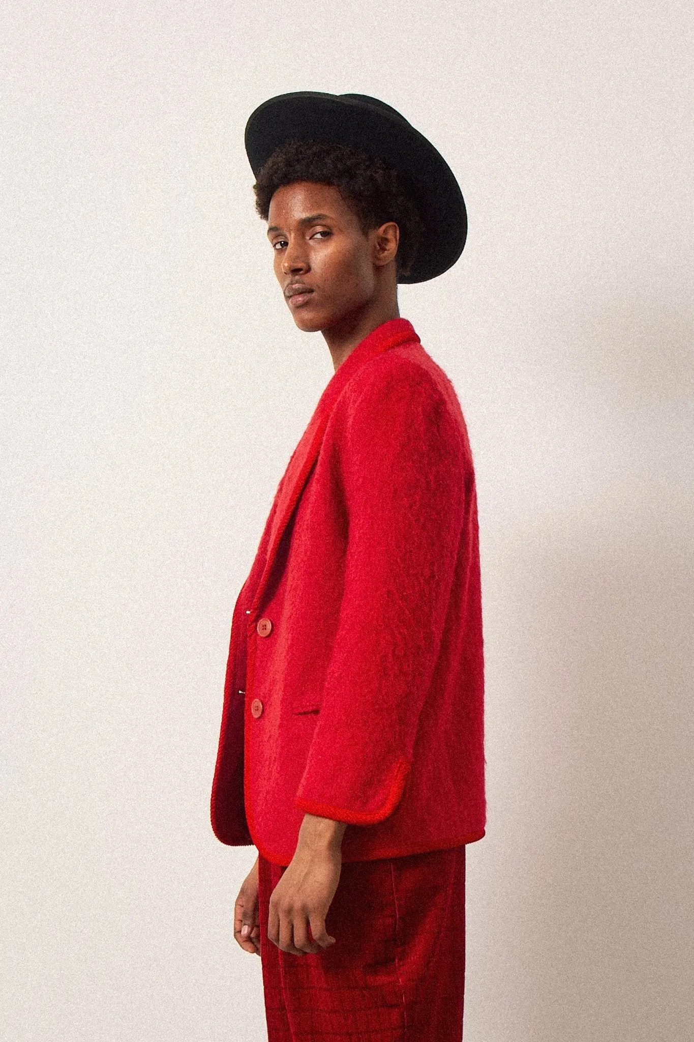 Red Wool Blazer