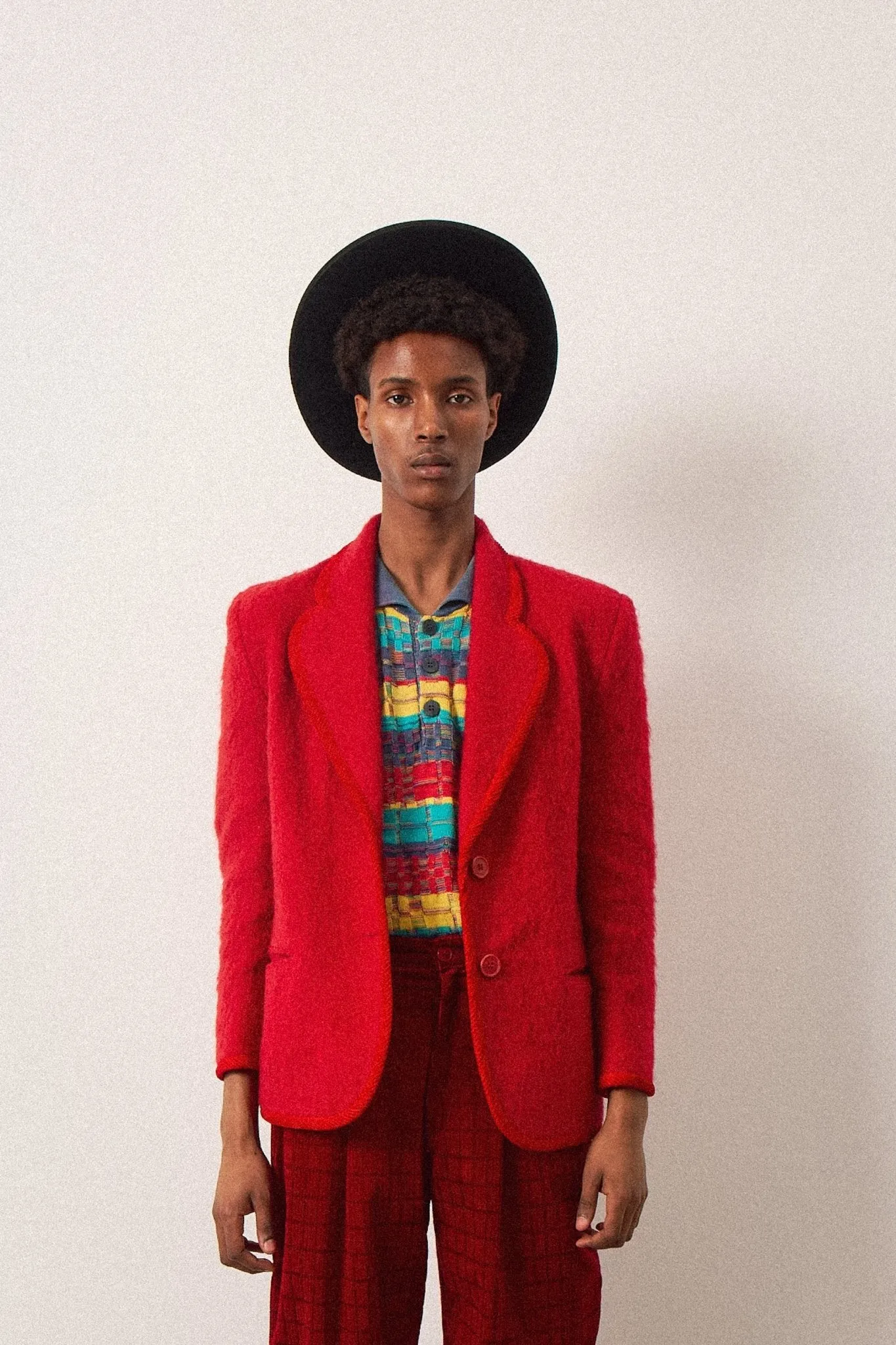 Red Wool Blazer