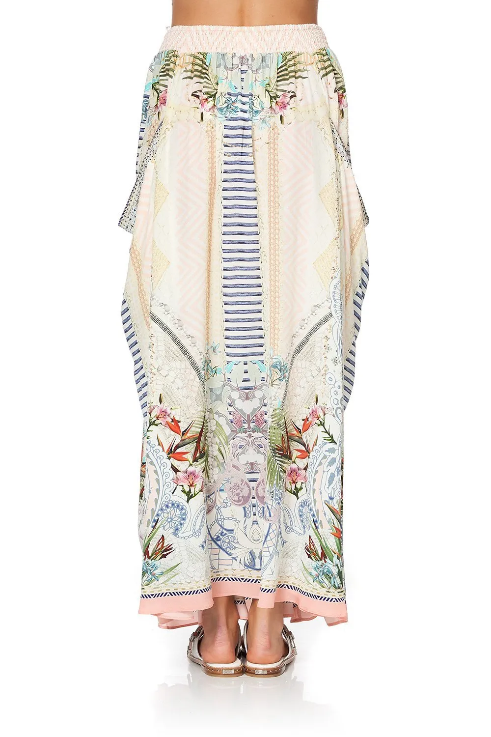 SHIRRED WAIST POCKET SKIRT BEACH SHACK