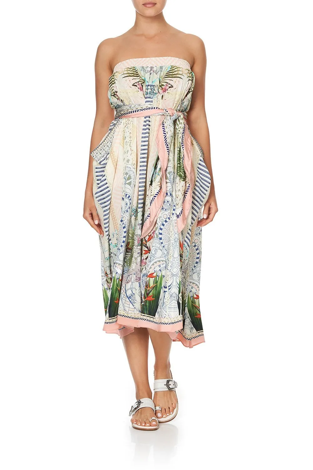 SHIRRED WAIST POCKET SKIRT BEACH SHACK
