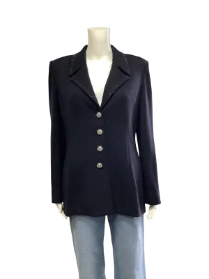St. John Evening Blazer Black Embellished