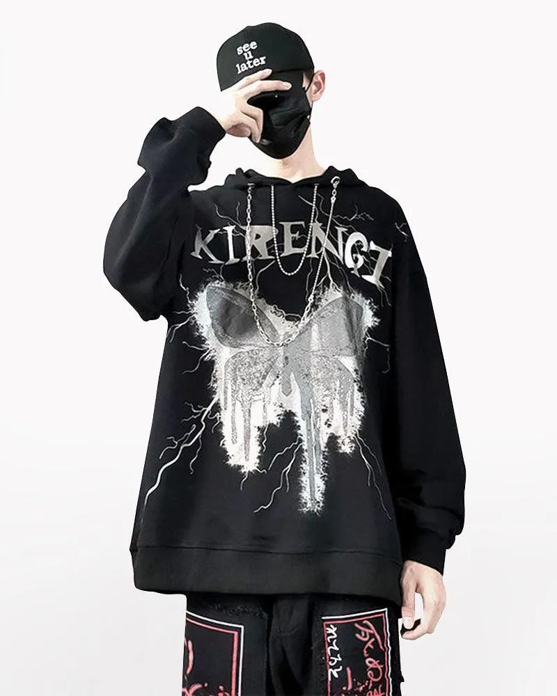 Streetwear Butterfly Chain Hoodie