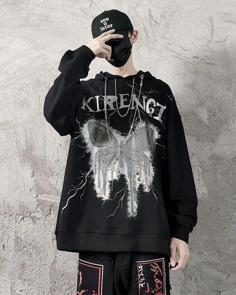Streetwear Butterfly Chain Hoodie