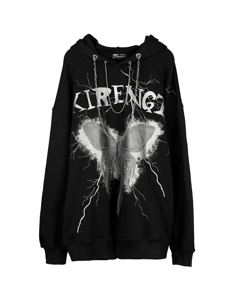 Streetwear Butterfly Chain Hoodie