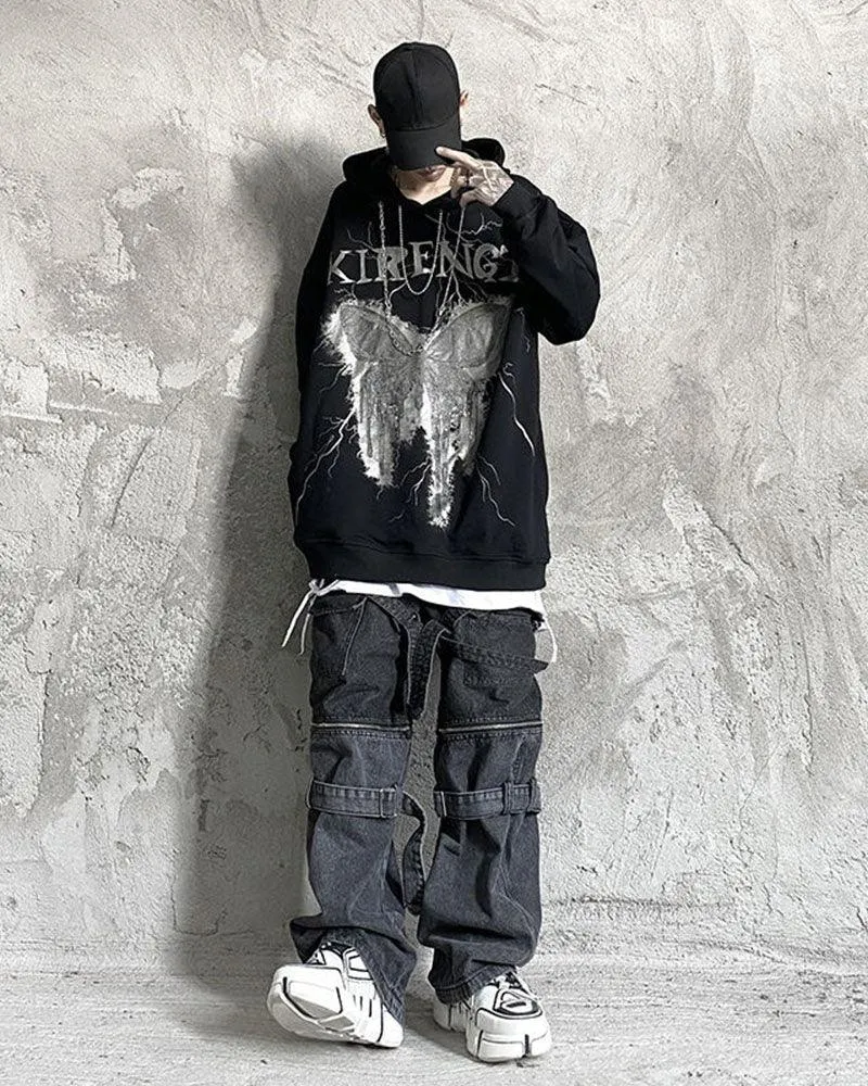 Streetwear Butterfly Chain Hoodie