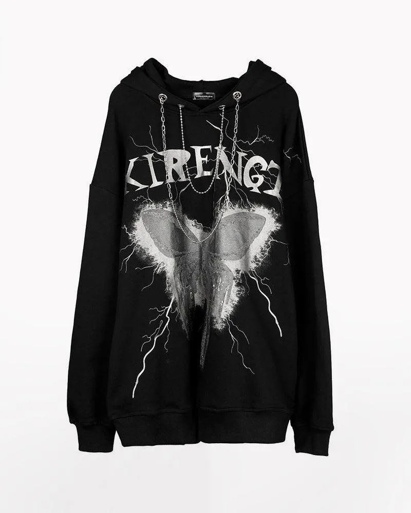 Streetwear Butterfly Chain Hoodie