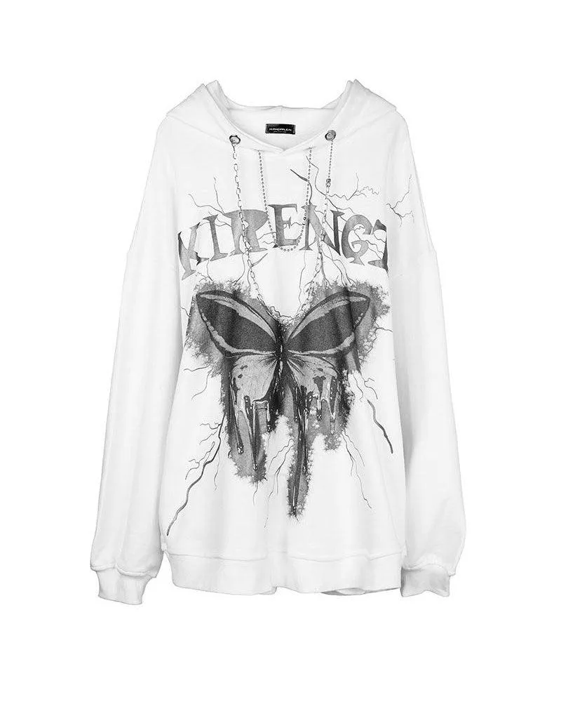 Streetwear Butterfly Chain Hoodie