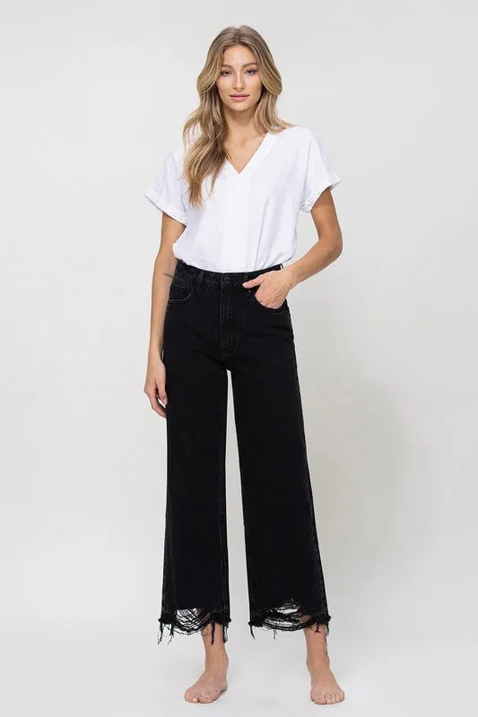 The Black Sun Super High Rise Wide Leg Jeans