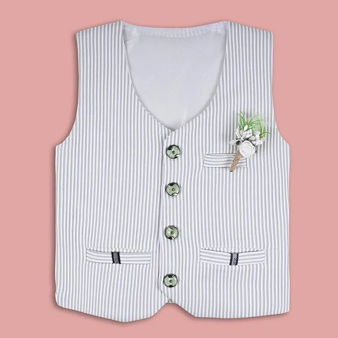 Wish Karo Shirt With Waistcoat And Pant For Boys (bsp007grn)