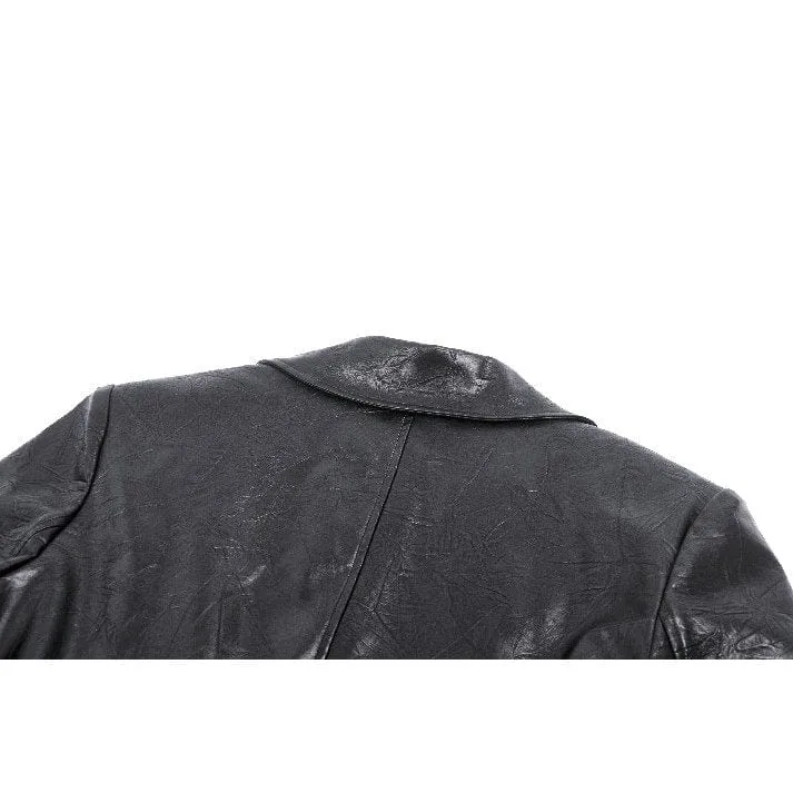 Women's Gothic Faux Leather Studs Coat