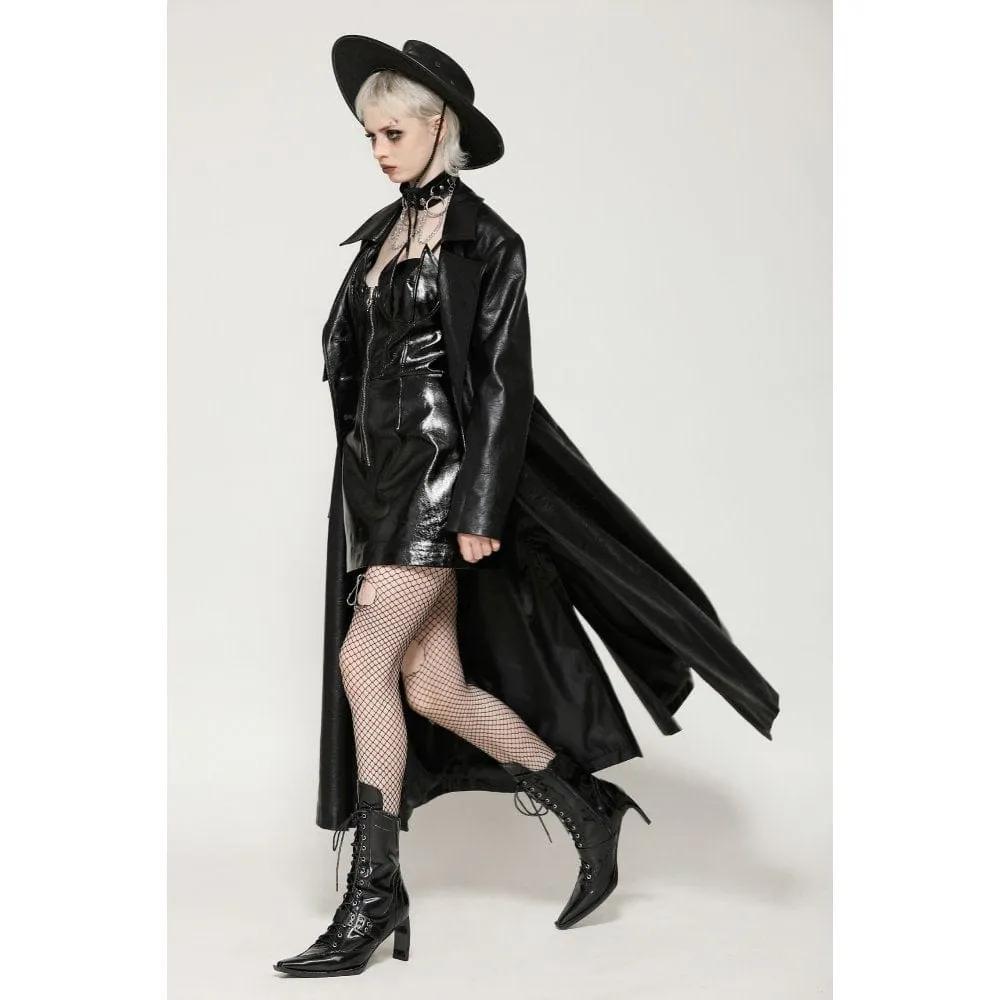 Women's Gothic Faux Leather Studs Coat