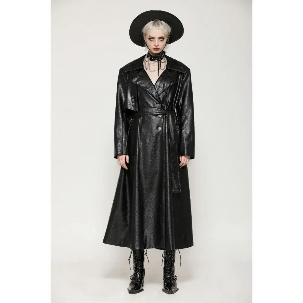 Women's Gothic Faux Leather Studs Coat