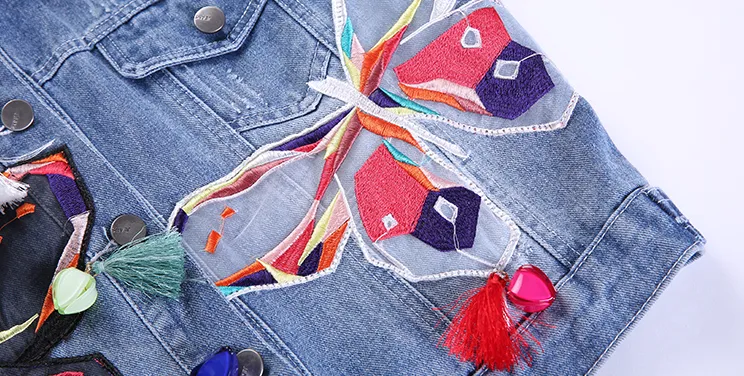 Women's Short Slim Denim Jacket