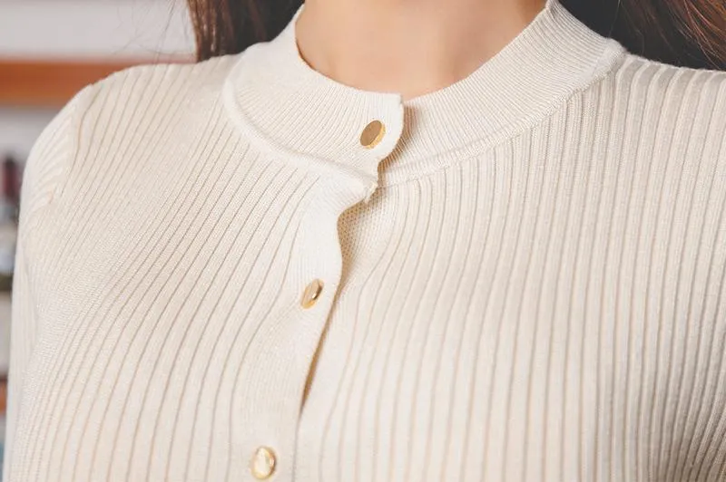 Women's Single Breasted Sweater Dress