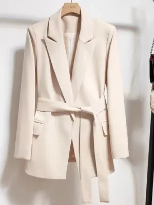 Women's Spring Slim Fit Tie Up Blazer