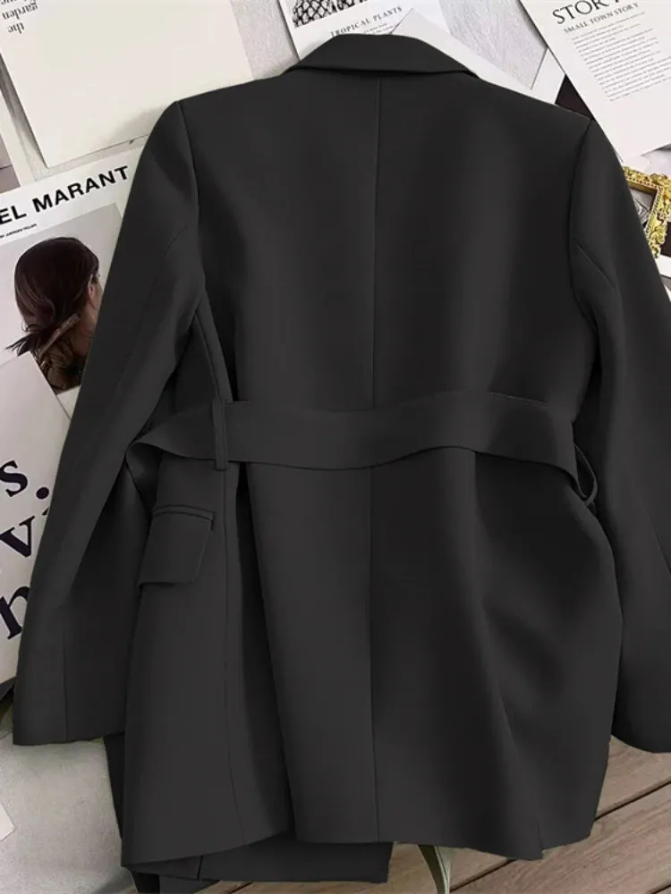 Women's Spring Slim Fit Tie Up Blazer
