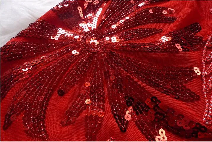 Women's Summer Vintage Sequined Floral Dress